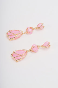 Carraig Donn Pink Stone Drop Earrings