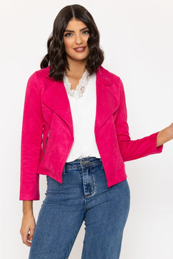 Carraig Donn Pink Suede Cover Up Jacket