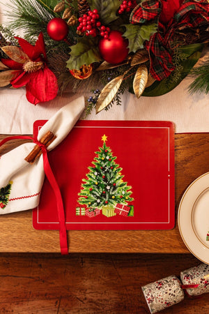 Placemat Christmas Tree Set Of 6