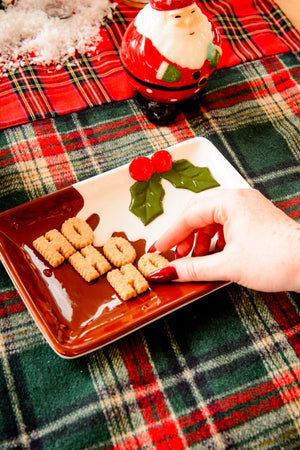 Christmas Pudding Rectangular Plate