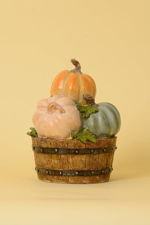 4 Colourful Pumpkins in a Basket