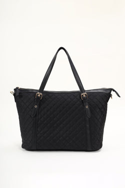 Carraig Donn Quilted Nylon Everyday Tote in Black