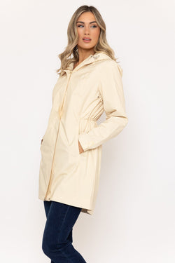 Carraig Donn Rain Mac Coat in Ecru