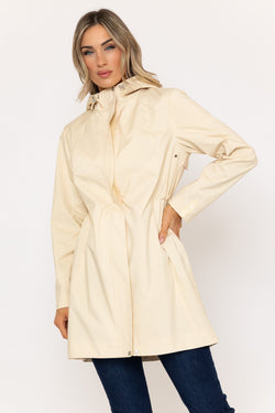 Carraig Donn Rain Mac Coat in Ecru