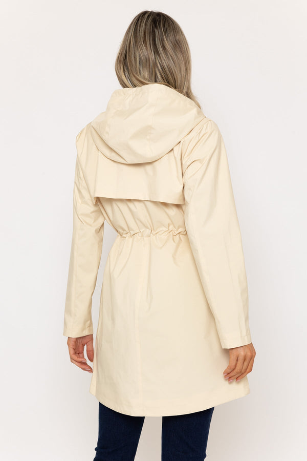 Carraig Donn Rain Mac Coat in Ecru