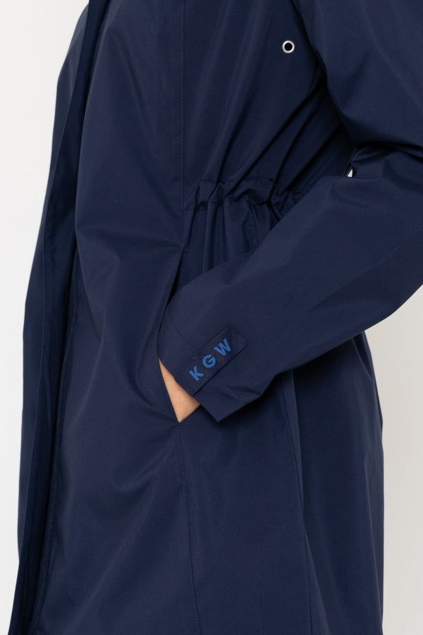 Carraig Donn Rain Mac Coat in Navy