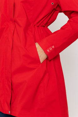 Carraig Donn Rain Mac Coat in Red