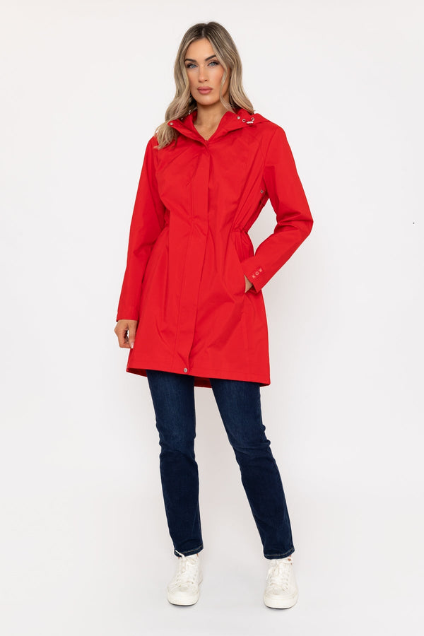 Carraig Donn Rain Mac Coat in Red