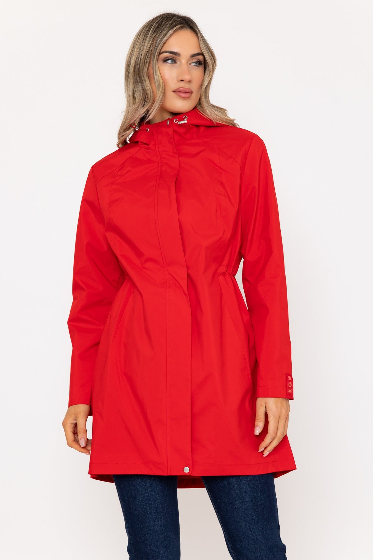 Rain Mac Coat in Red