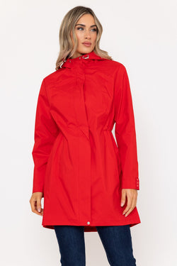 Carraig Donn Rain Mac Coat in Red