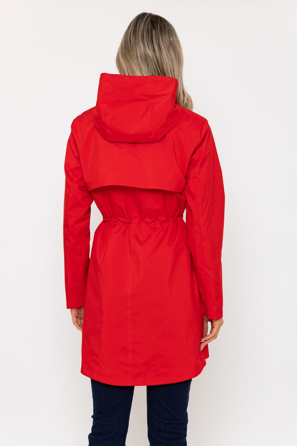 Carraig Donn Rain Mac Coat in Red