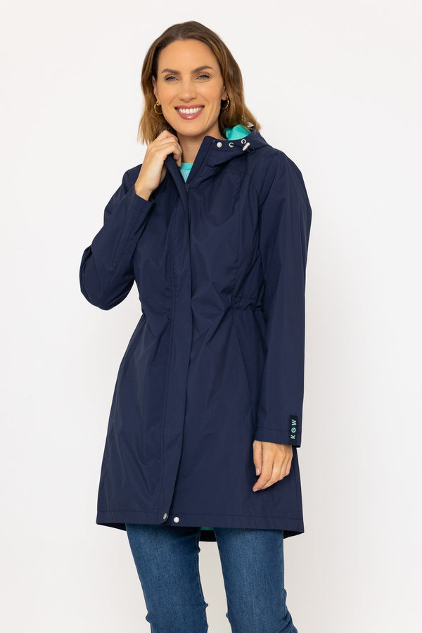 Carraig Donn Rain Mac in Navy