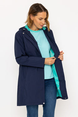 Carraig Donn Rain Mac in Navy