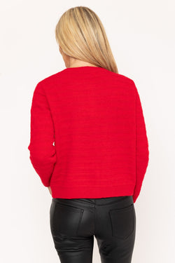 Carraig Donn Red Button Up Cardigan