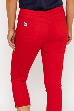 Carraig Donn Red Crop Stretch Jeans