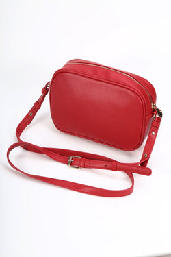 Carraig Donn Red Crossbody With Buckle Detail