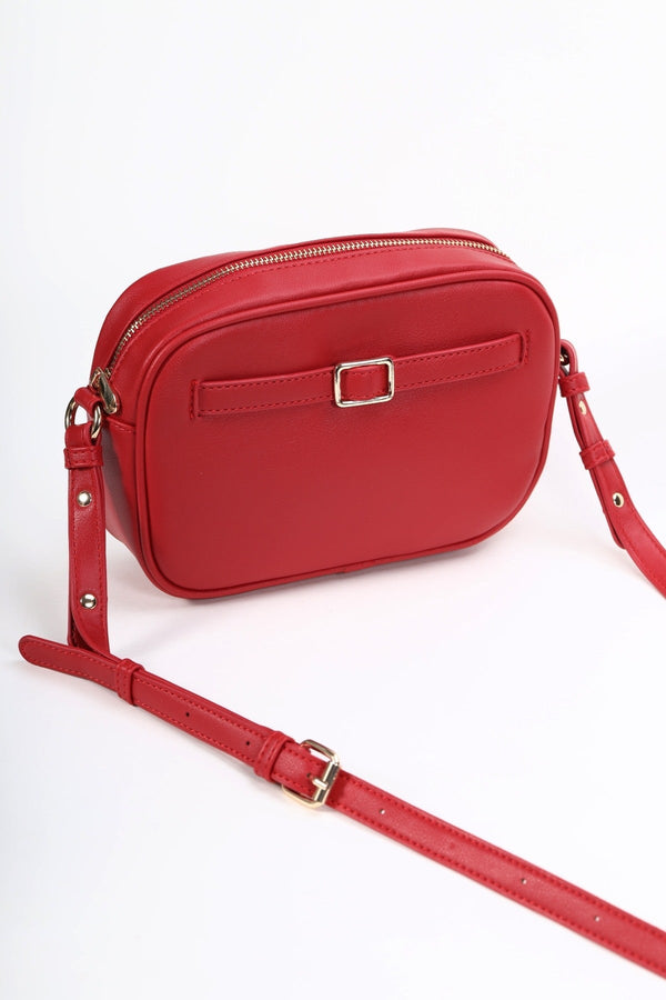 Carraig Donn Red Crossbody With Buckle Detail