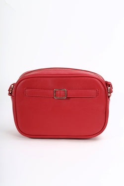 Carraig Donn Red Crossbody With Buckle Detail