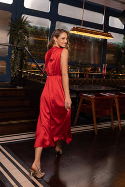 Carraig Donn Red Michelle Midi Dress