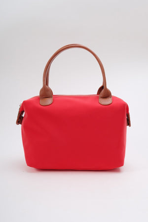 Red Nylon Mini Tote Bag