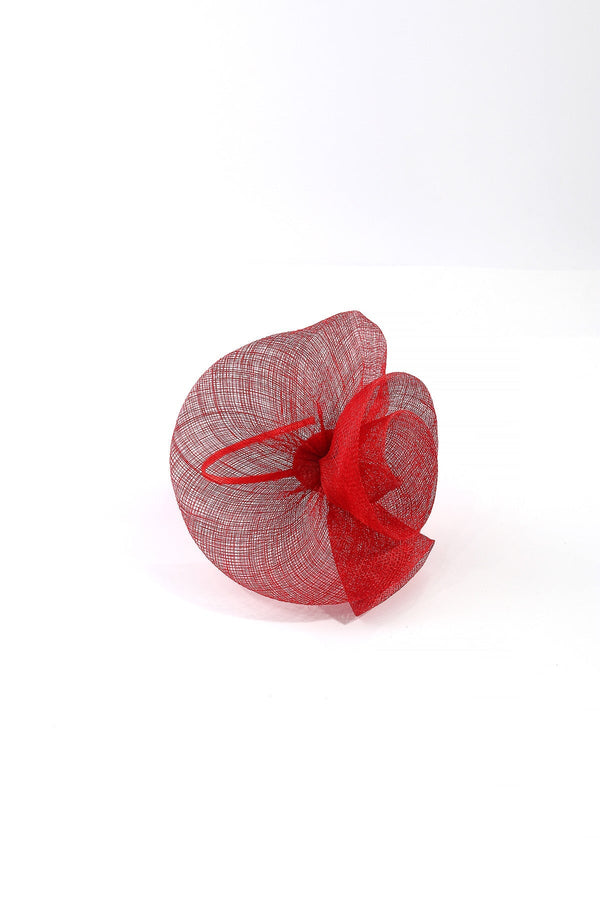 Carraig Donn Red Pleated Fascinator