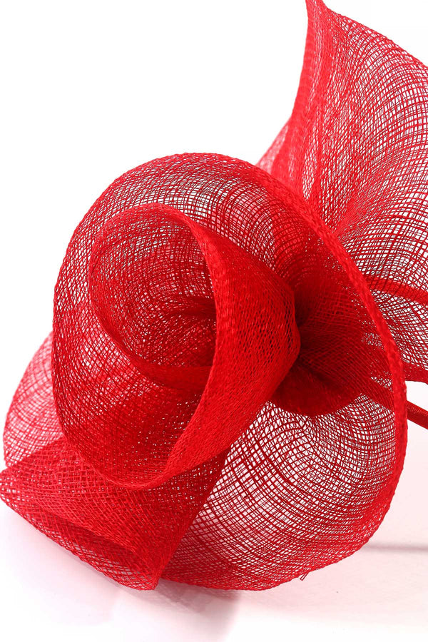 Carraig Donn Red Pleated Fascinator