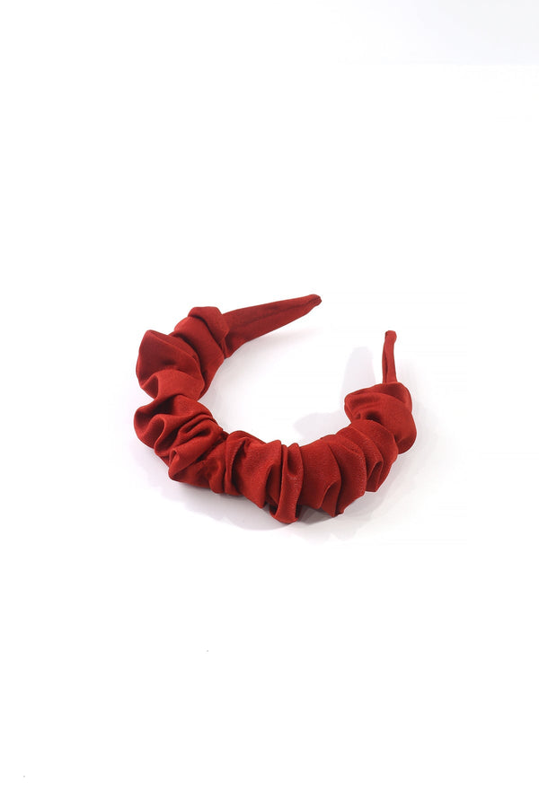 Carraig Donn Red Ruched Fabric Hairband