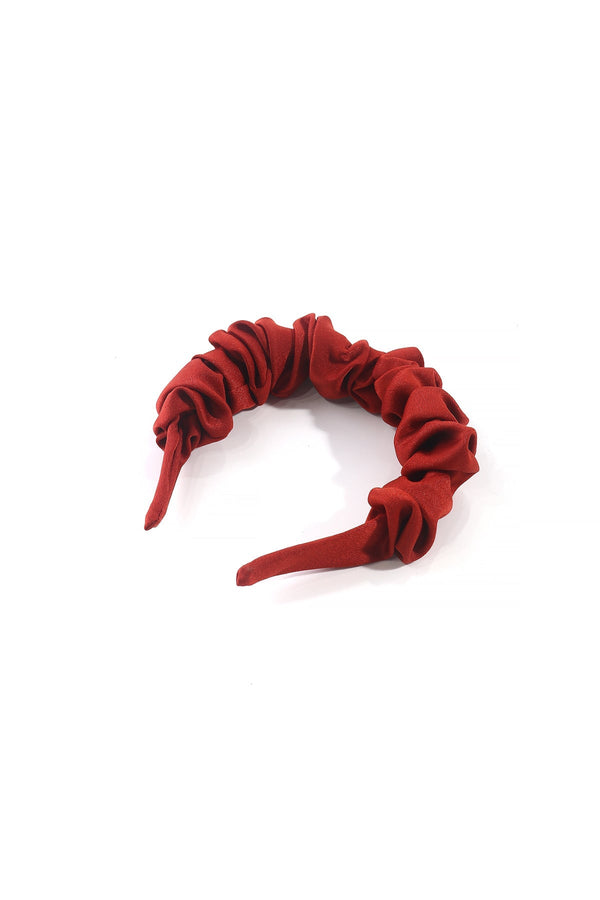 Carraig Donn Red Ruched Fabric Hairband