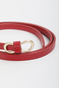 Carraig Donn Red Skinny Waist Belt - Size S/M