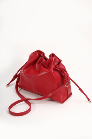 Red Slouchy Shoulder Bag