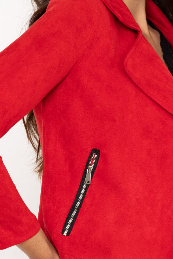 Carraig Donn Red Suede Cover Up Jacket