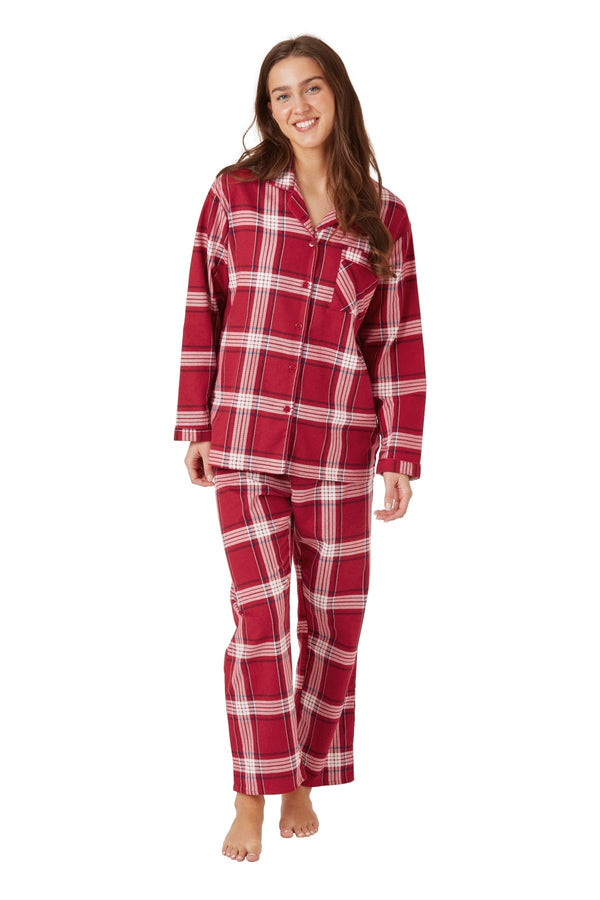 Carraig Donn Red Tartan Wincey Pyjama Set