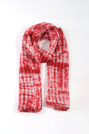 Red Tie Dye Scarf