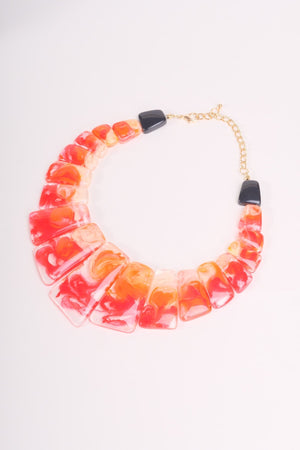 Red & White Contrast Colour Necklace