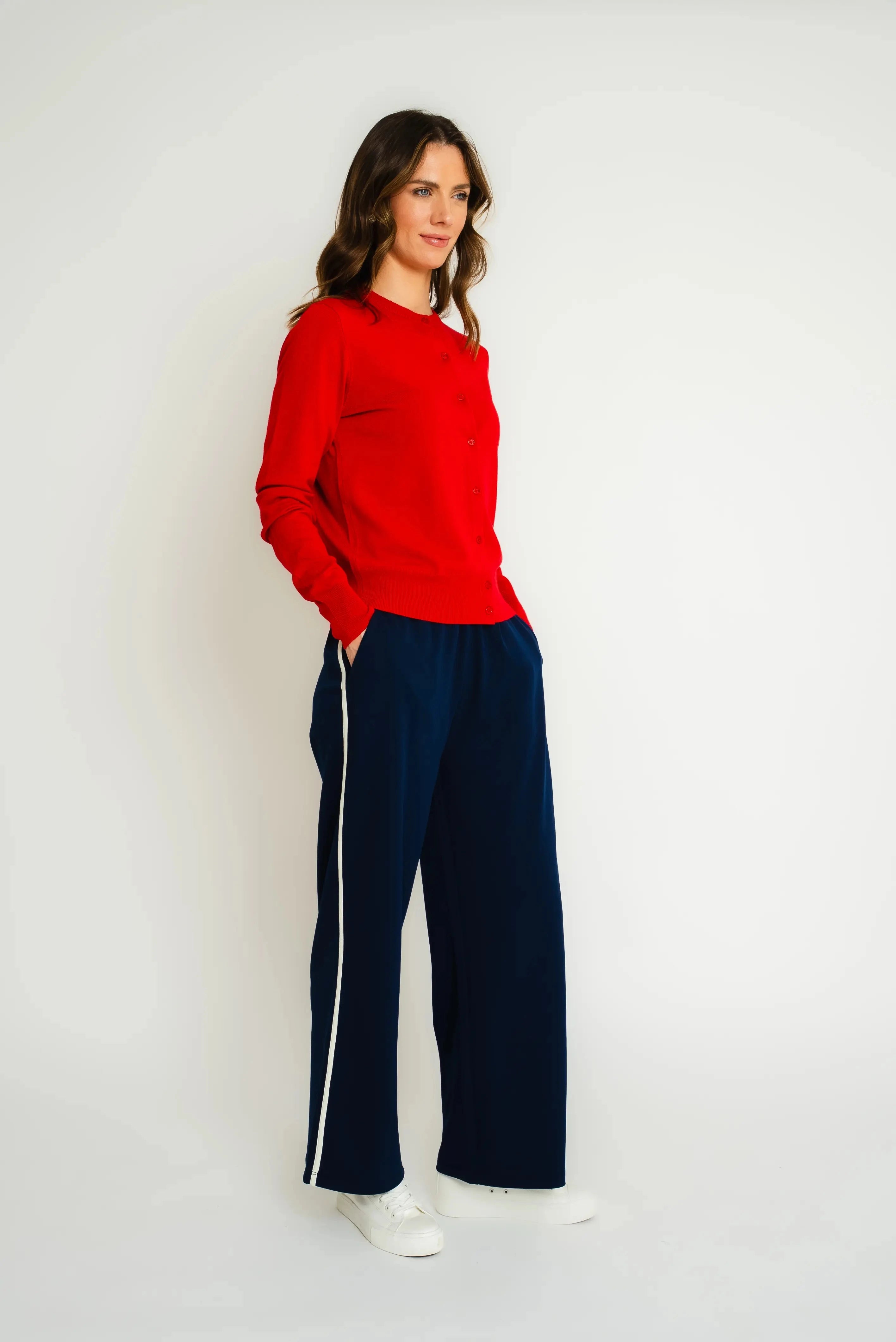 Relaxed Fit Trousers in Navy