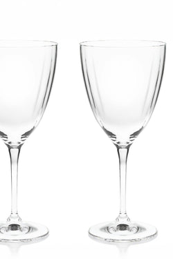 Carraig Donn Ripple Crystal Wine Glasses Set of 2