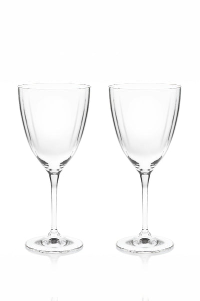 Carraig Donn Ripple Crystal Wine Glasses Set of 2