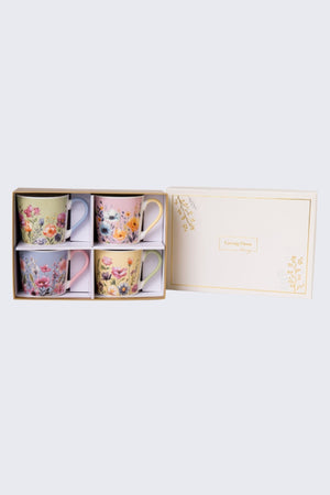 Roisin Set Of 4 Floral Mugs