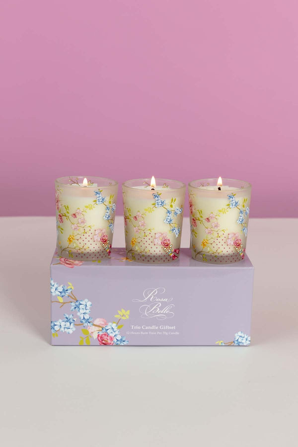 Carraig Donn Rosa Belle Trio Candle Giftset