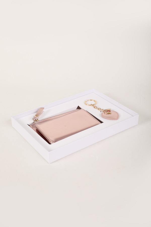 Carraig Donn Rose Gold Metallic Purse & Key Ring Gift Set