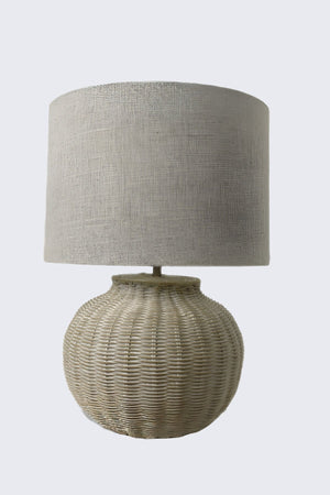 Rustic Rattan Lamp