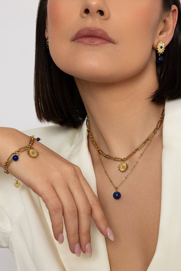 Carraig Donn Semi Precious Lapis Stone Necklace