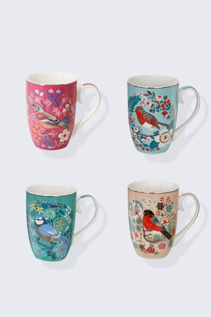 Set of 4 Birdy Mugs