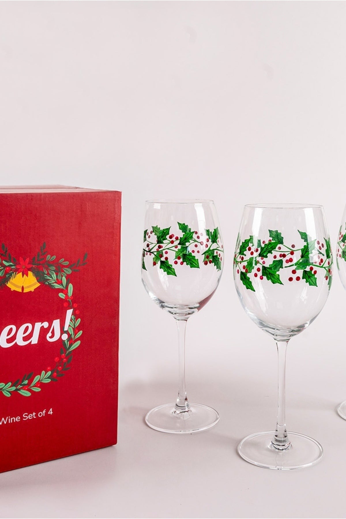 Melamine wine shops glass Christmas set