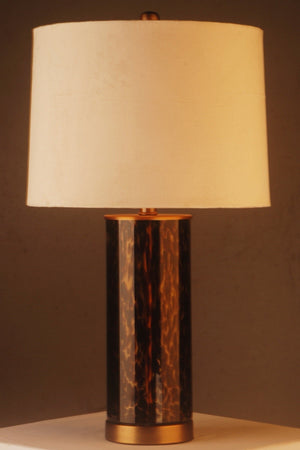 Shoreditch Cylinder Shape Glass Table Lamp