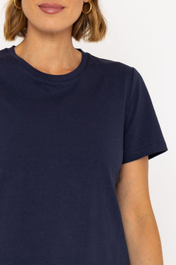 Carraig Donn Short Sleeve Round Neck Tee in Navy