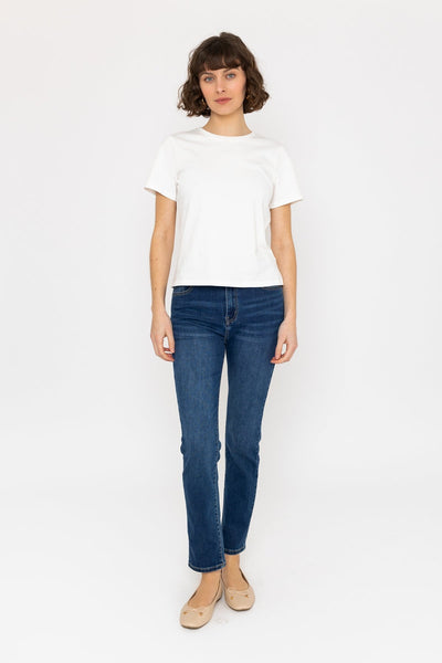 Carraig Donn Short Sleeve Round Neck Tee in White