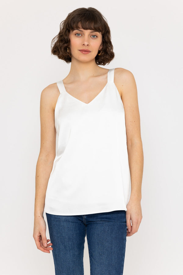 Carraig Donn Silky Cami Top in Ivory