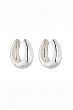 Carraig Donn Silver Chunky Hoop Earrings