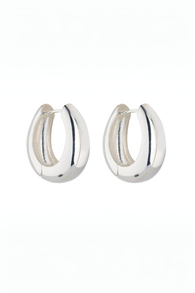 Carraig Donn Silver Chunky Hoop Earrings